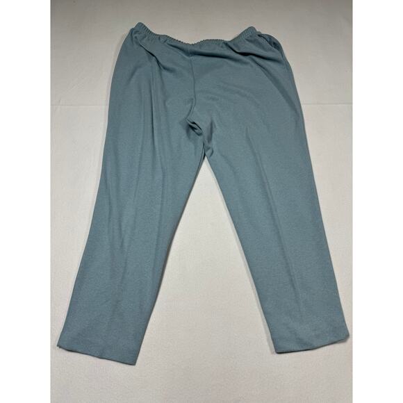 Lady Graff Vintage Elastic Waist Pull-On Pants Blue 24W Made‎ In USA 90s Y2K - Picture 1 of 8